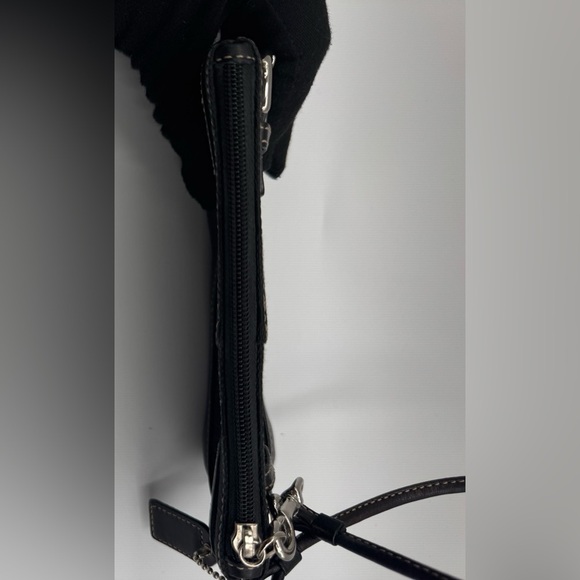 Coach Black SOHO Wristlet with Silver Accents | Very Good Condition - Picture 11 of 14